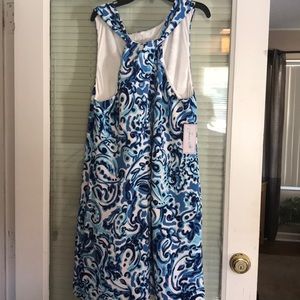 Gorgeous mix of blues dress.